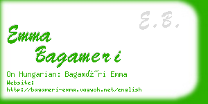 emma bagameri business card